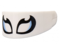Minifigure, Visor Standard with Black Outline Eyes and Bright Light Blue Highlights Pattern