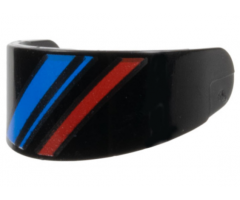 Minifigure, Visor Standard with Blue and Red Diagonal Stripes Pattern