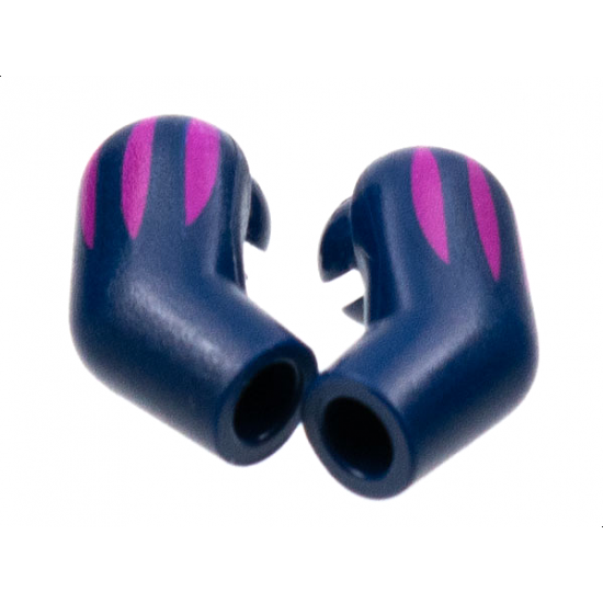 Arm, (Matching Left and Right) Pair with Magenta Shoulder Stripes Pattern
