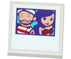 Tile 2 x 2 with Sailor and Friends Female Photo Pattern (Sticker) - Set 41129