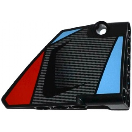Technic, Panel Fairing #14 Large Short Smooth, Side B with Carbon Fiber Air Intake Pattern (Sticker) - Set 42036