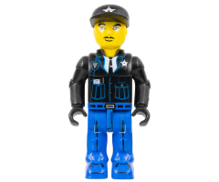 Police - Blue Legs, Black Jacket, Black Cap with Star