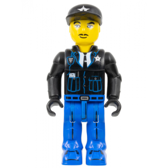 Police - Blue Legs, Black Jacket, Black Cap with Star