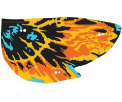 Plastic Part for Set 75576 - Wing Skimwing Right with Black, Yellow, Orange, and Trans-Light Blue Skin Pattern