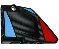Technic, Panel Fairing #13 Large Short Smooth, Side A with Carbon Fiber Air Intake Pattern (Sticker) - Set 42036