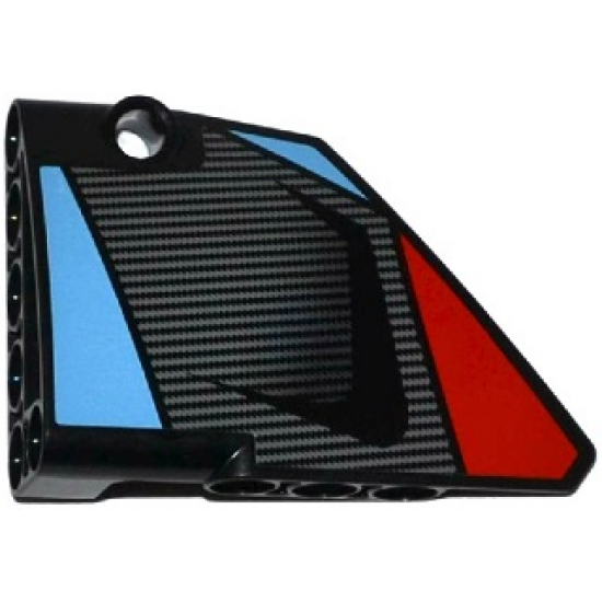 Technic, Panel Fairing #13 Large Short Smooth, Side A with Carbon Fiber Air Intake Pattern (Sticker) - Set 42036