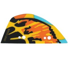 Plastic Part for Set 75576 - Wing Skimwing Left Tailwing with Black, Yellow, Orange, and Trans-Light Blue Skin Pattern