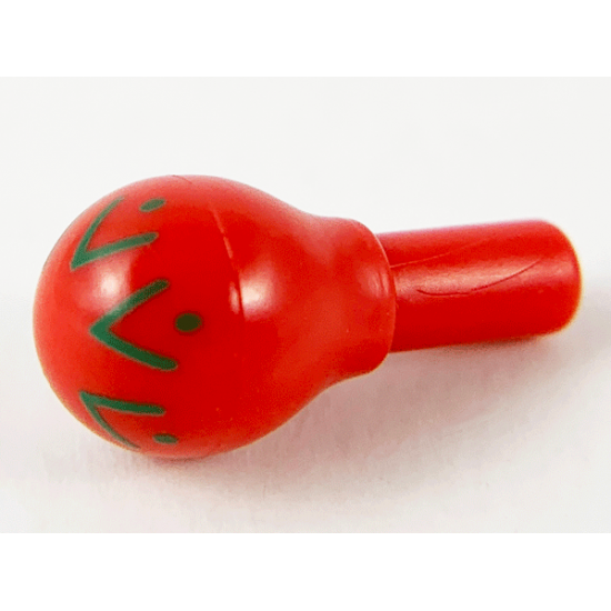 Minifigure, Utensil Maraca with Green Geometric Pattern - Wide Print