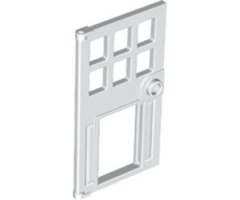 Door 1 x 4 x 6 with 6 Panes, Stud Handle, and Hole for Pet Flap