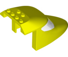 Aircraft Fuselage Forward Top Curved 6 x 10 x 4 with 2 Window Panes with Molded Trans-Clear Glass Pattern