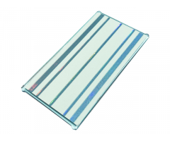 Glass for Window 1 x 4 x 6 with Metallic Light Blue Ice Crystals, Lines Pattern (Sticker) - Set 43197