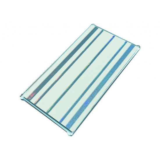 Glass for Window 1 x 4 x 6 with Metallic Light Blue Ice Crystals, Lines Pattern (Sticker) - Set 43197