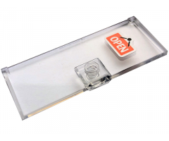 Door 1 x 3 x 6 with Stud Handle with 'OPEN' Sign on Coral Background Pattern (Sticker) - Set 41728