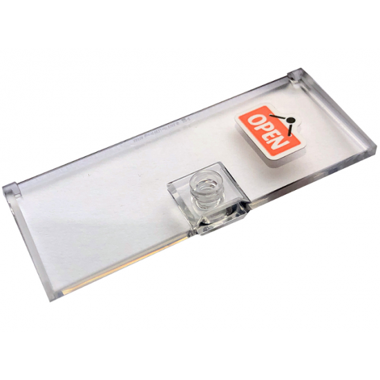 Door 1 x 3 x 6 with Stud Handle with 'OPEN' Sign on Coral Background Pattern (Sticker) - Set 41728