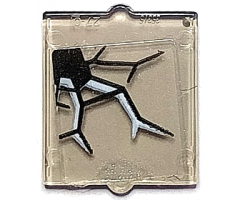 Glass for Window 1 x 2 x 2 Flat Front with Black and White Cracks Pattern 1 (Sticker) - Set 70425