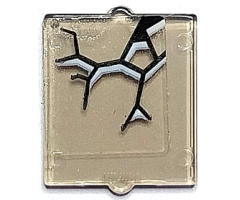 Glass for Window 1 x 2 x 2 Flat Front with Black and White Cracks Pattern 4 (Sticker) - Set 70425