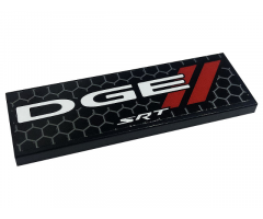 Tile 2 x 6 with Honeycomb, White 'DGE', 'SRT' and Red Stripes Pattern Model Left Side (Sticker) - Set 76904