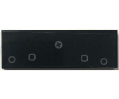 Tile 2 x 6 with Dark Bluish Gray Circles, Squares and Screw Head Pattern (Sticker) - Set 76217