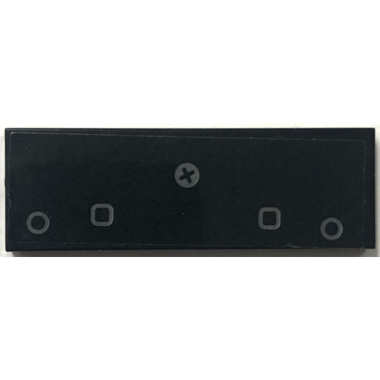 Tile 2 x 6 with Dark Bluish Gray Circles, Squares and Screw Head Pattern (Sticker) - Set 76217