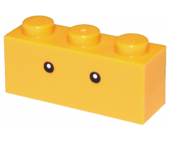 Brick 1 x 3 with Small Black Eyes with White Pupils Pattern (Super Mario Sumo Bro Upper Face)