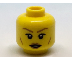 Minifigure, Head Female Medium Nougat Eyebrows, Cheek Lines and Lips Pattern