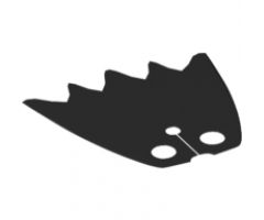 Minifigure, Body Wear Cape Cloth, Scalloped 5 Points (Batman) - Spongy Stretchable Fabric