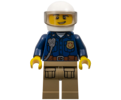 Mountain Police - Officer Male, White Helmet and Smirk
