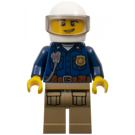 Mountain Police - Officer Male, White Helmet and Smirk