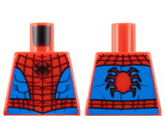 Torso Spider-Man Costume 12 Black Spider, Black Webbing, Blue Vest and Belt Pattern