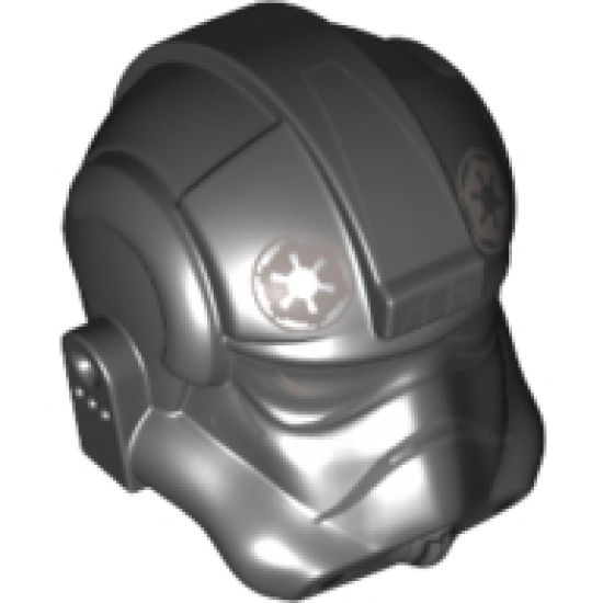 Minifigure, Headgear Helmet SW Stormtrooper Type 2, TIE Fighter Pilot Pattern (Rebels Cartoon Style)