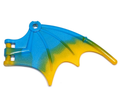 Dragon Wing 8 1/4 x 5 with Marbled Bright Light Orange Trailing Edge Pattern