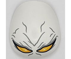 Large Figure Armor, Round, Smooth with Large Bright Light Orange Eyes and Dark Bluish Gray Wrinkles Pattern