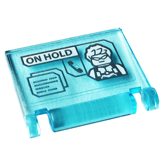 Minifigure, Utensil Book Cover with 'ON HOLD', Phone, and Minifigure Pattern (Sticker) - Set 76166