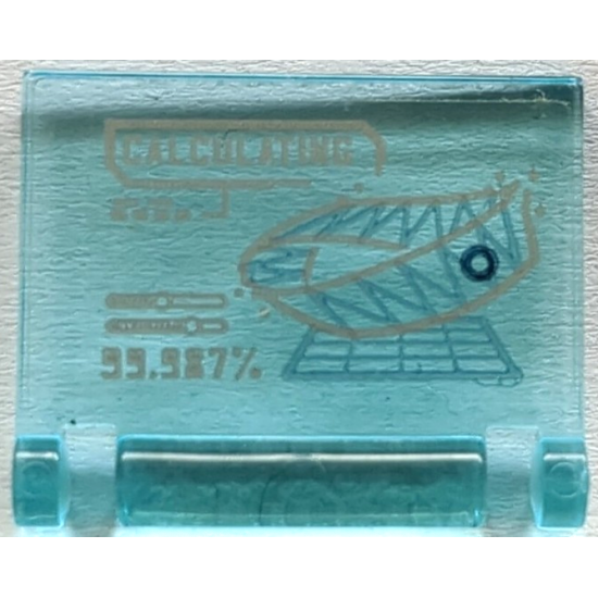 Minifigure, Utensil Book Cover with 'CALCULATING', '99.987%' and Möbius Strip Pattern (Sticker) - Set 76192