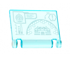 Minifigure, Utensil Book Cover with Computer Screen, White S.W.O.R.D. Logo, Hex Diagram Pattern