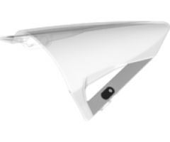 Windscreen 11 x 11 Curved Motorcycle with Pin Holes with White Stripes Pattern