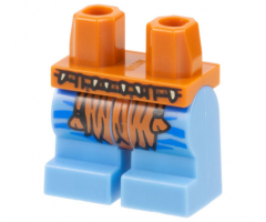 Hips and Medium Blue Medium Legs with Dark Orange Loincloth and Blue Markings Pattern