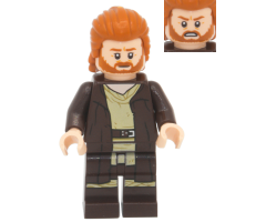Obi-Wan Kenobi - Reddish Brown Robe, Dark Orange Mid-Length Hair with Ruffled Back