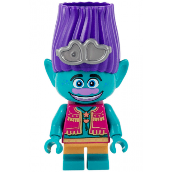 Branch with Magenta Vest, Flat Silver Sunglasses