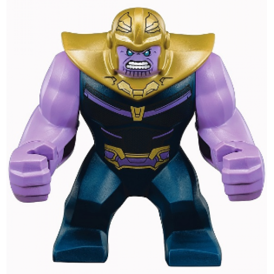 Thanos - Large Figure, Dark Blue Outfit, Medium Lavender Arms, Pearl Gold Helmet