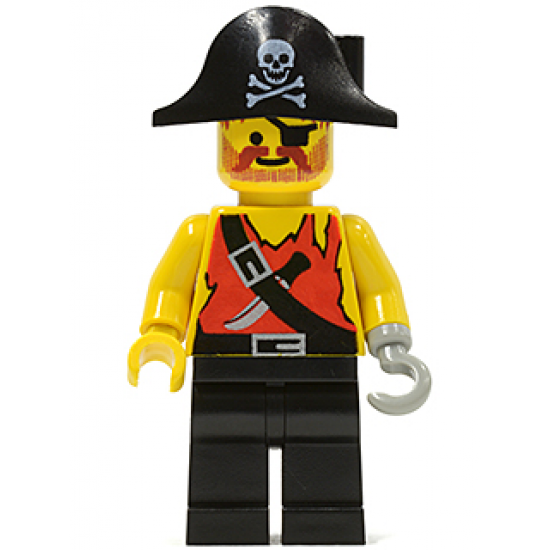 Pirate Shirt with Knife, Black Legs, Black Pirate Hat with Skull
