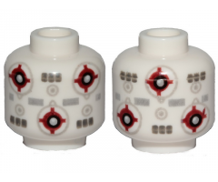 Minifigure, Head without Face with SW Marksman-H Training Remote Droid Pattern