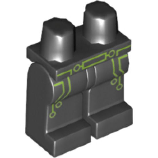 Hips and Legs with Lime Green Circuit Trim and Belt Pattern (Terabyte)