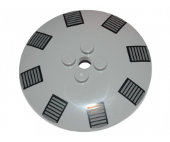 Dish 6 x 6 Inverted (Radar) - Solid Studs with Dark Bluish Gray and Black TIE Bomber Clamps Pattern