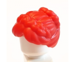 Mini Doll, Hair Female Braids Pulled Back to Bun, Holes on Top and Back - Flexible Rubber