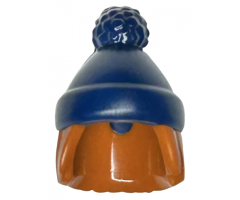Minifigure, Hair Combo, Hair with Hat, Straight Shoulder Length with Molded Dark Blue Stocking Cap Pattern