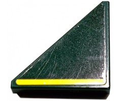 Tile, Modified 2 x 2 Triangular with Yellow Stripe Pattern Model Right Side (Sticker) - Set 76907