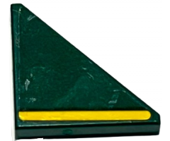 Tile, Modified 2 x 2 Triangular with Yellow Stripe Pattern Model Left Side (Sticker) - Set 76907