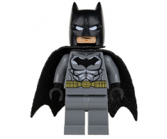 Batman - Dark Bluish Gray Suit, Gold Belt, Black Hands, Spongy Cape