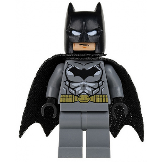 Batman - Dark Bluish Gray Suit, Gold Belt, Black Hands, Spongy Cape